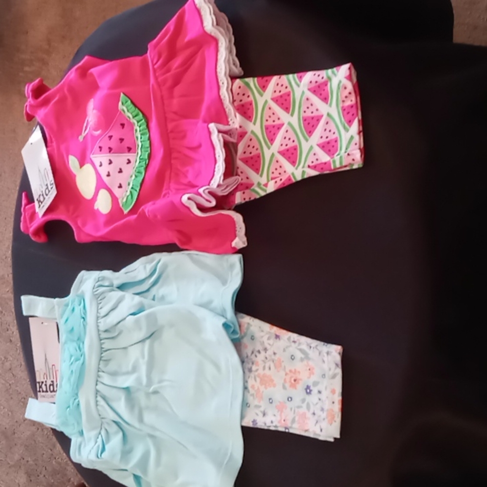 Kids Headquarters adorable girls outfits (2) size 18 months new with tags